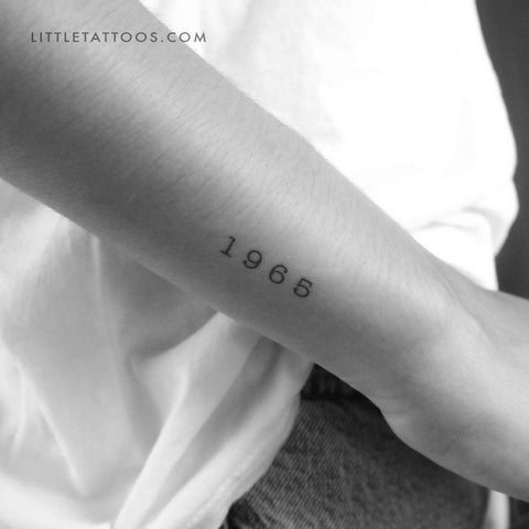 1965 Birth Year Temporary Tattoo - Set of 3