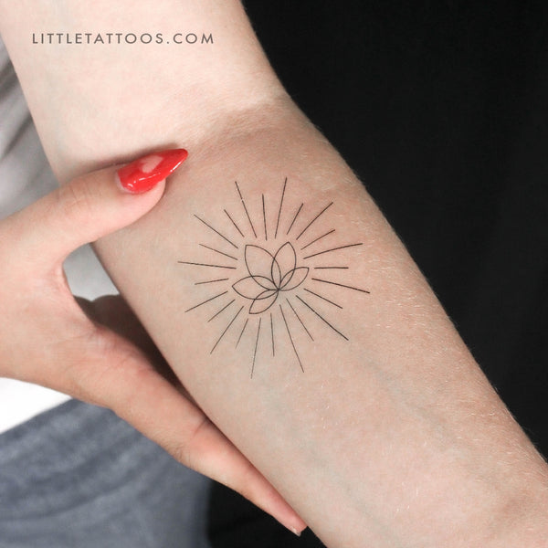 Enlightened Lotus Temporary Tattoo by Cagri Durmaz