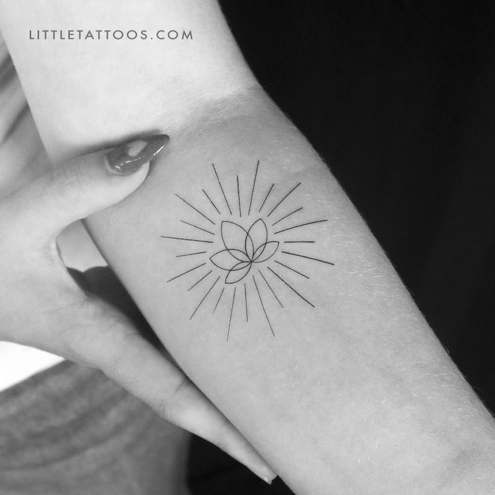 Enlightened Lotus Temporary Tattoo by Cagri Durmaz
