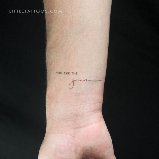 Tatuaje temporal "Eres el sol" de Harmlessberry