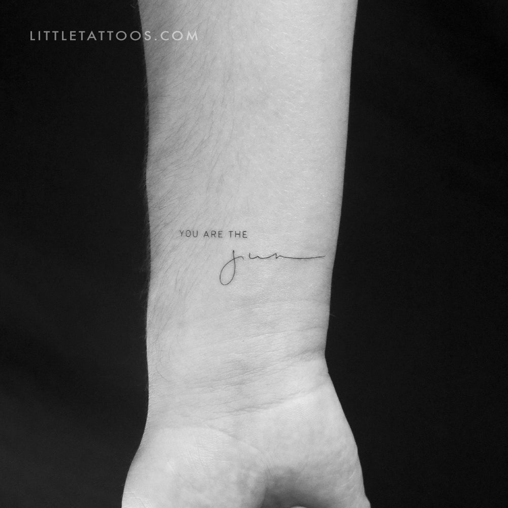 Tatuaje temporal "Eres el sol" de Harmlessberry