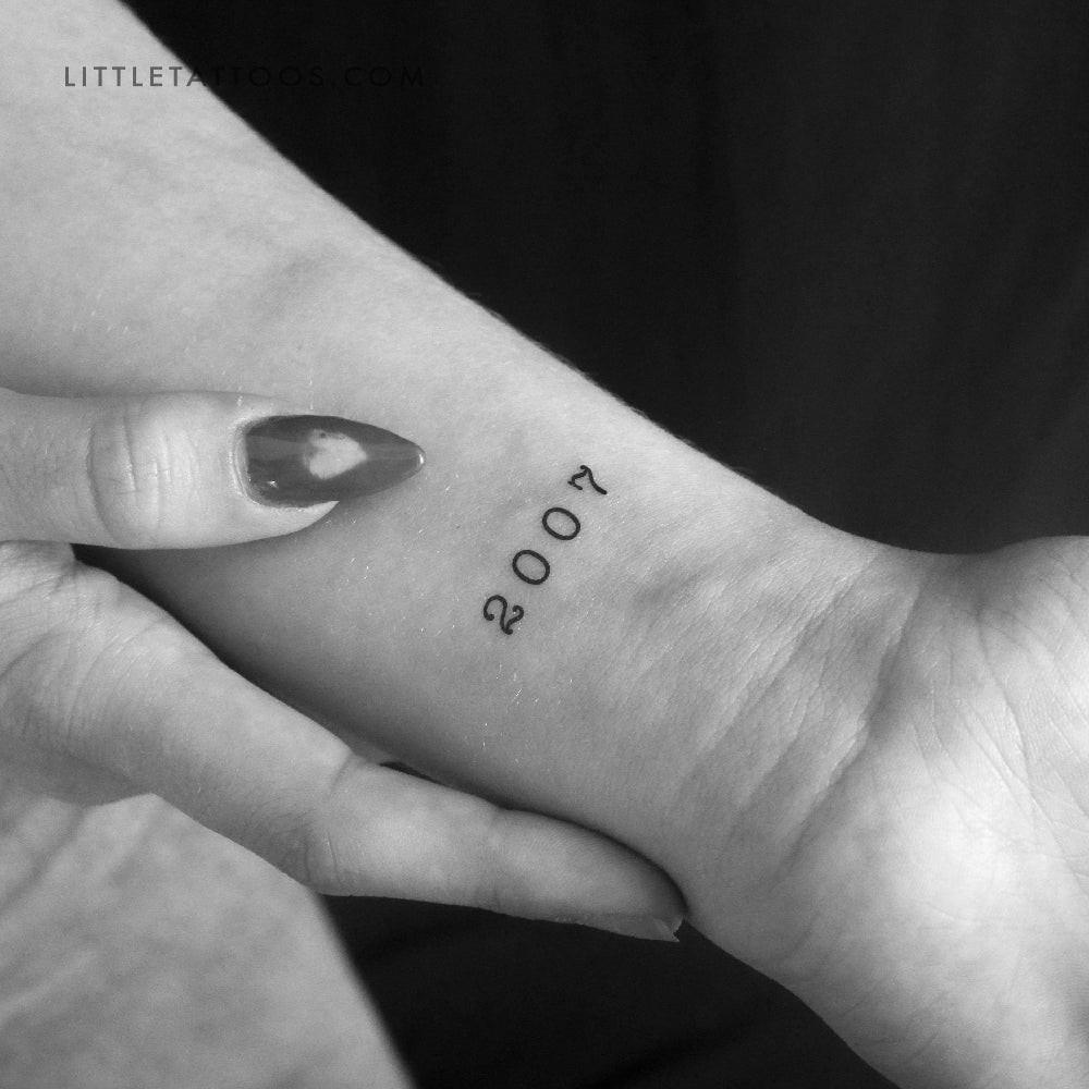Tatuaje temporal del año de nacimiento 2007 (juego de 3)