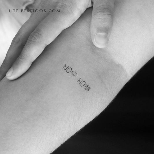 Tatuaje temporal "Sin lluvia, sin flores" (iconos) - Juego de 3