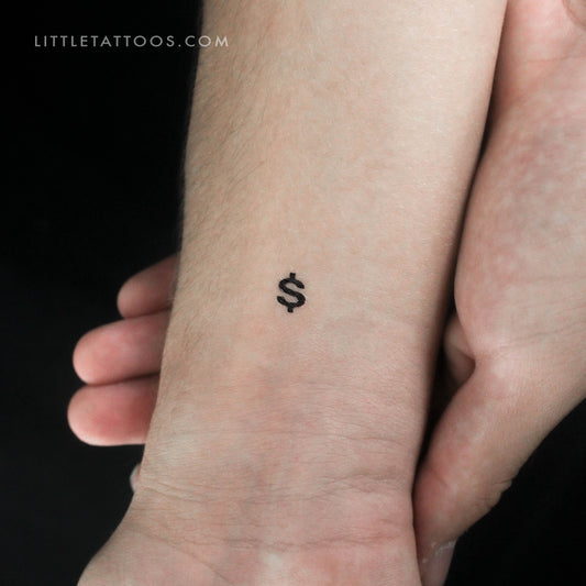 Tatuaje temporal del símbolo del dólar (juego de 3)