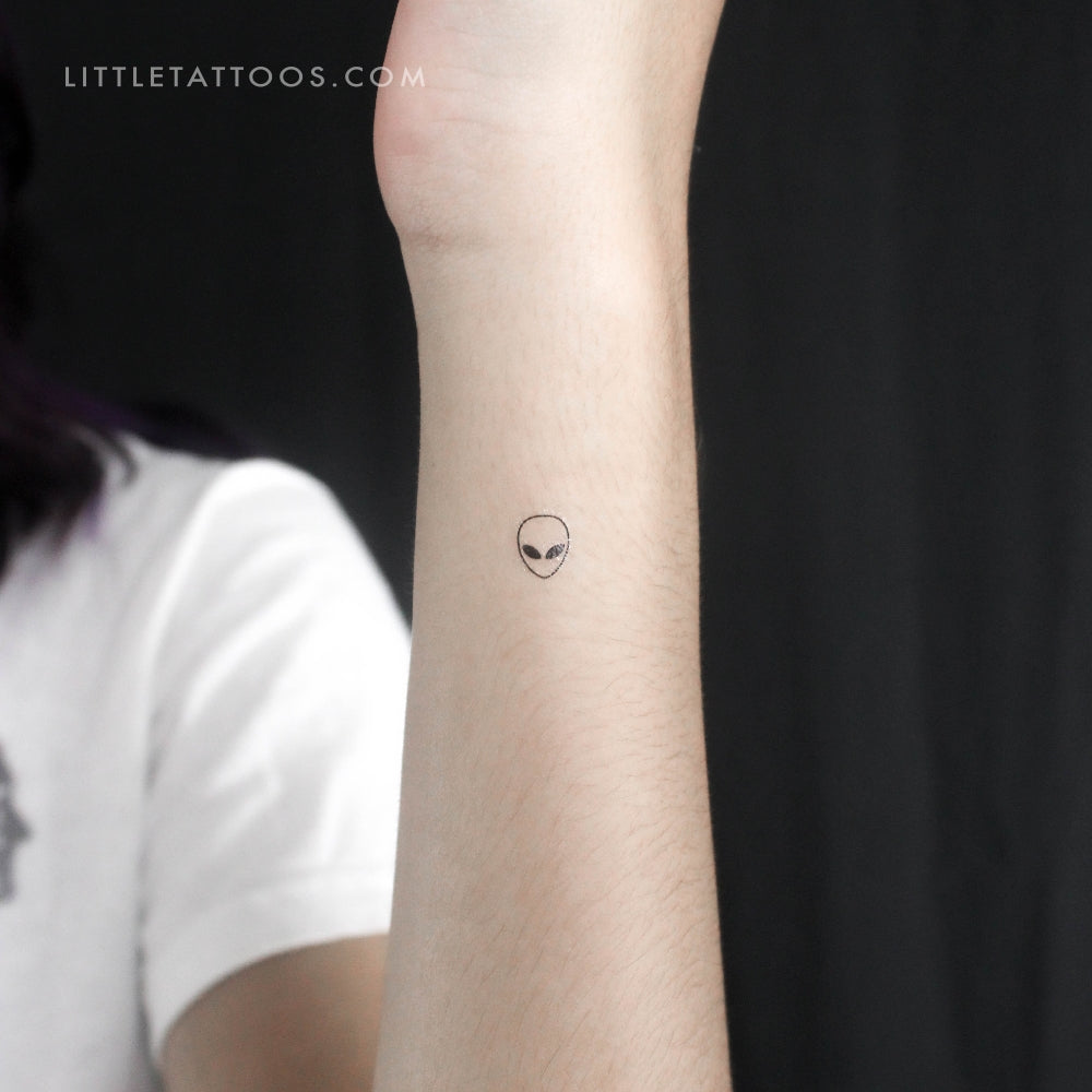 Tatuaje temporal de extraterrestre diminuto - Juego de 3
