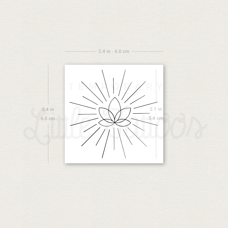 Enlightened Lotus Temporary Tattoo by Cagri Durmaz