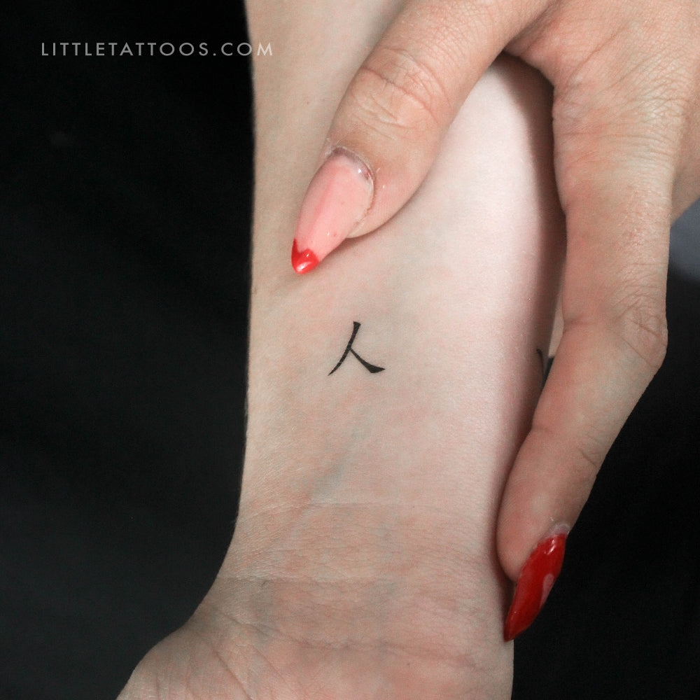 Tatuaje temporal de hombre kanji - Juego de 3