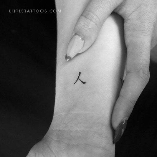 Tatuaje temporal de hombre kanji - Juego de 3