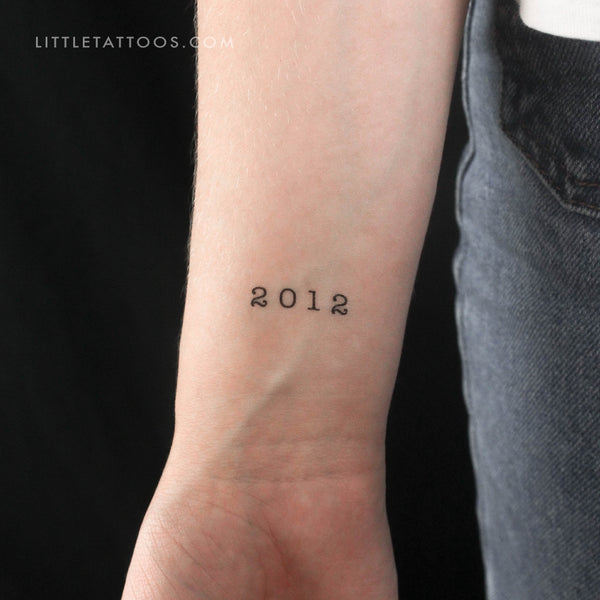 2012 Birth Year Temporary Tattoo - Set of 3