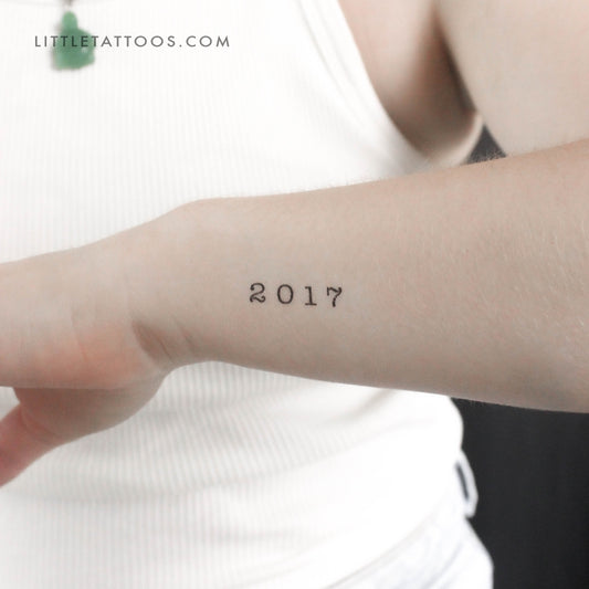 Tatuaje temporal del año de nacimiento 2017 (juego de 3)