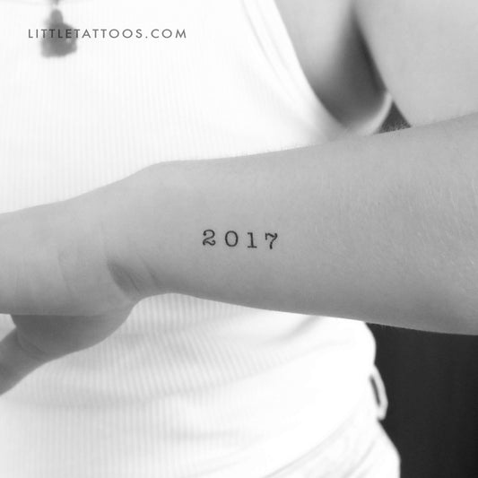 Tatuaje temporal del año de nacimiento 2017 (juego de 3)