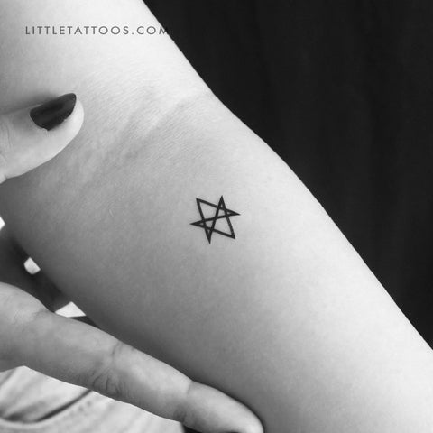 Unicursal Hexagram Temporary Tattoo (Set of 3)