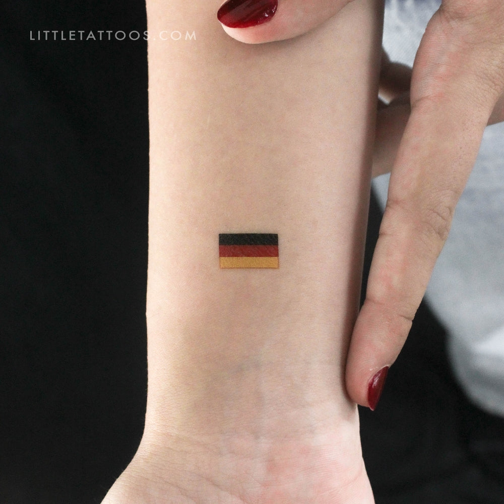 Germany Flag Temporary Tattoo - Set of 3