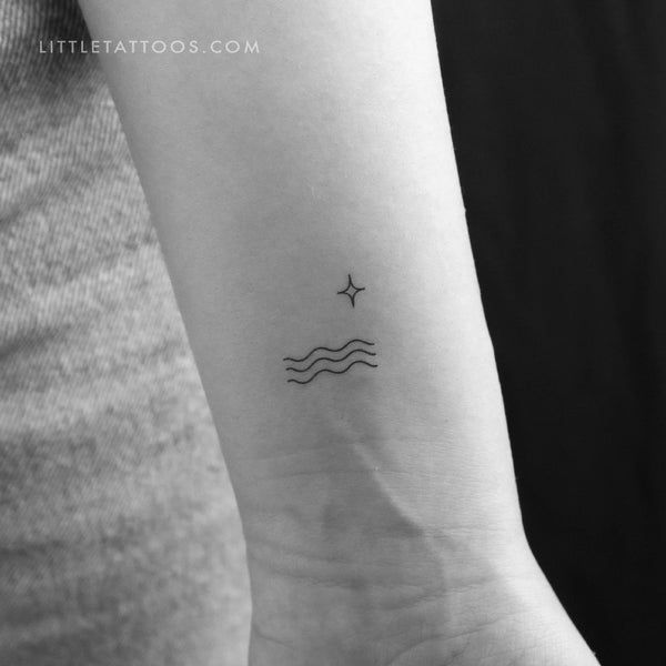 Sea And Star Temporary Tattoo - Set of 3