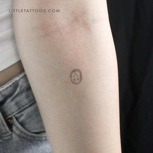 Tatuaje temporal de erizo boca arriba (juego de 3)