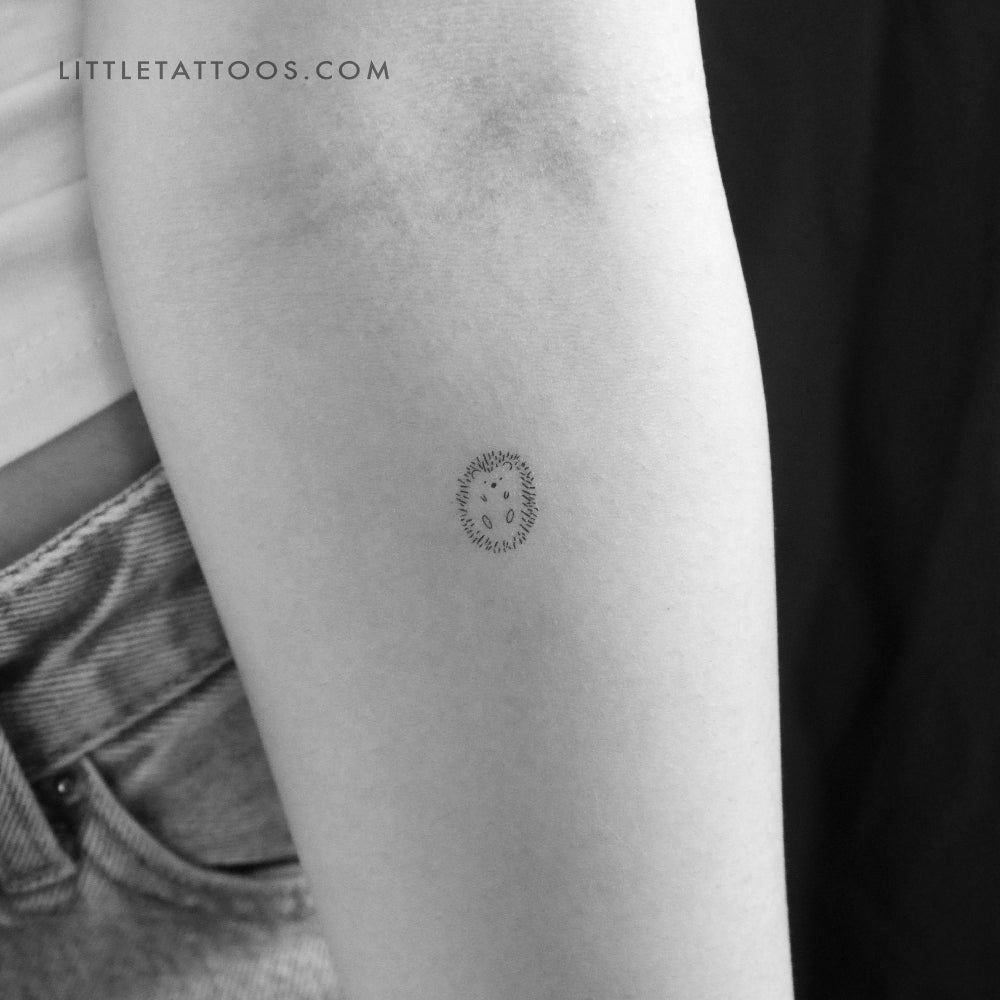 Tatuaje temporal de erizo boca arriba (juego de 3)