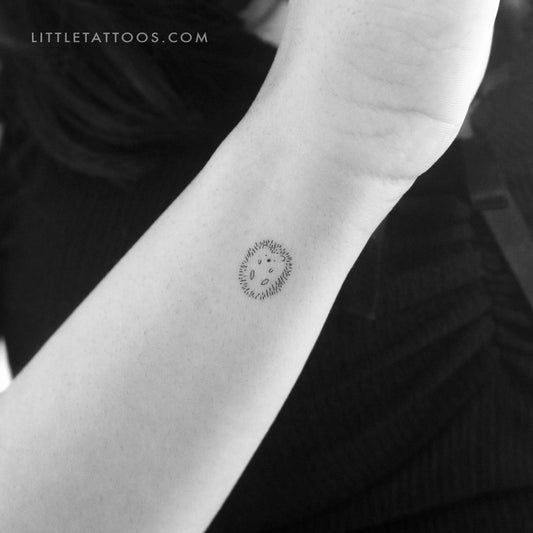 Tatuaje temporal de erizo boca arriba (juego de 3)