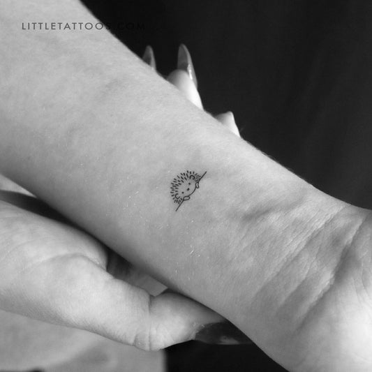 Tatuaje temporal de erizo curioso (juego de 3)