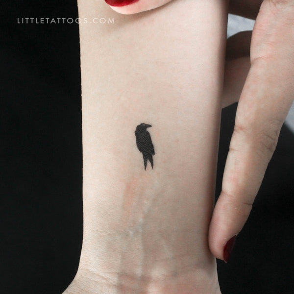 Little Raven Temporary Tattoo - Set of 3