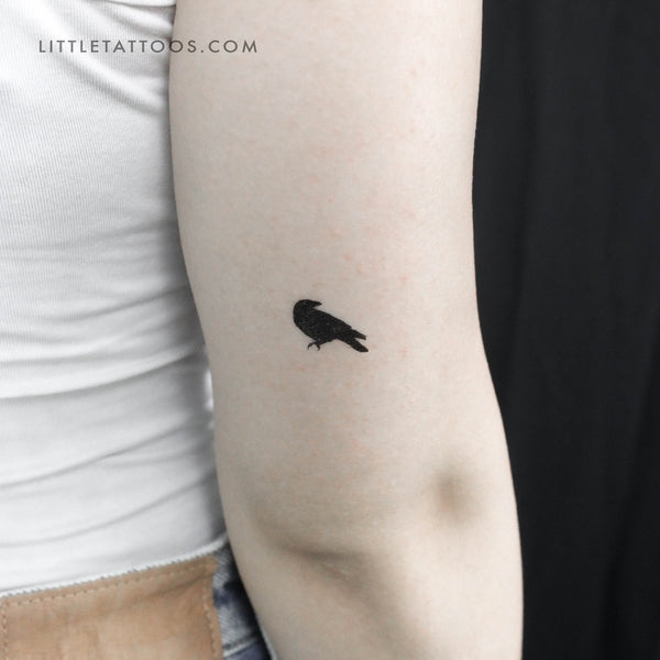 Crow Temporary Tattoo - Set of 3