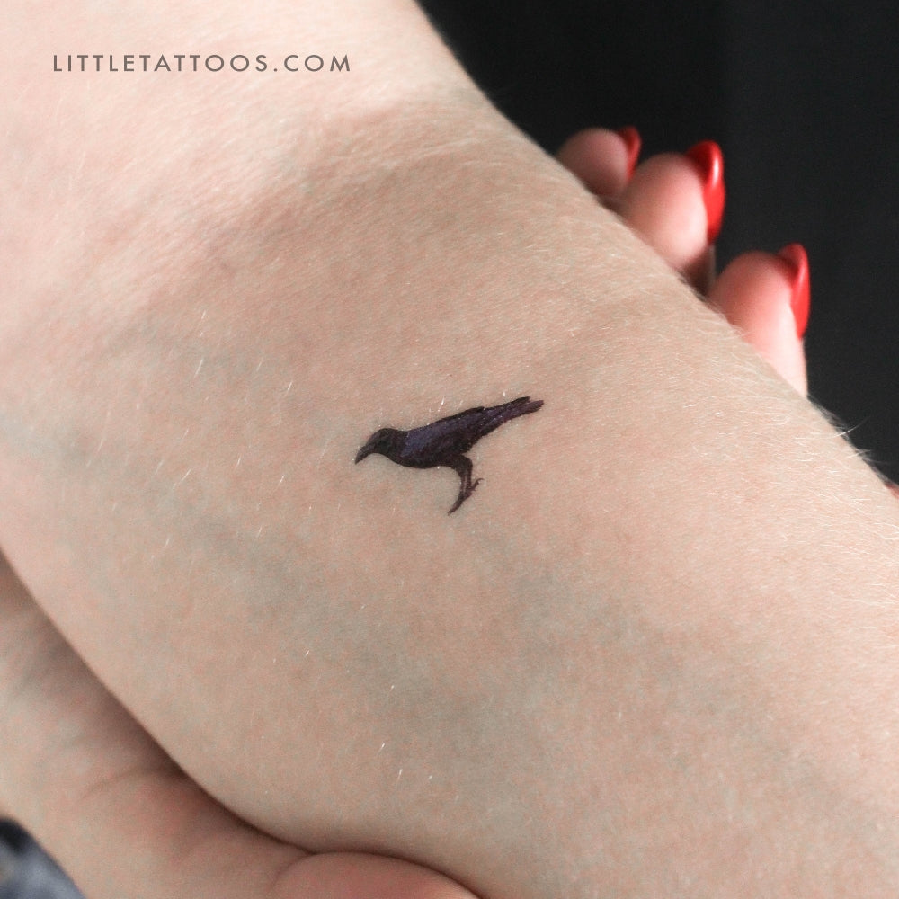 Simple Small Hand Raventattoo Raven tattoo small - Bronctattooaus.com