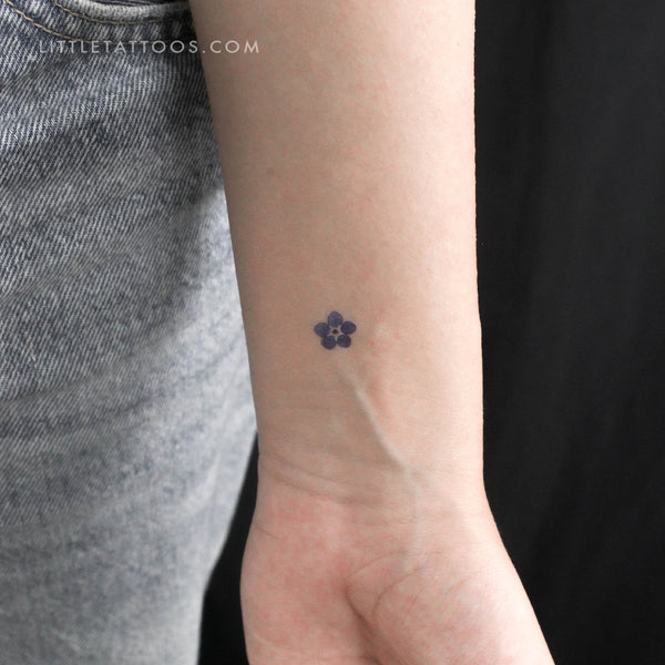 Forget-me-not Flower Temporary Tattoo - Set of 3