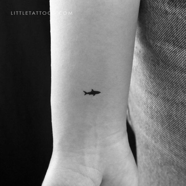 Tiny Shark Temporary Tattoo - Set of 3