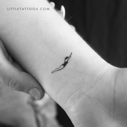 Swimmer Temporary Tattoo - Set of 3