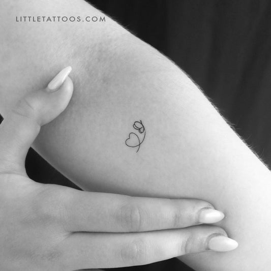 Tatuaje temporal de mariposa en forma de corazón (juego de 3)