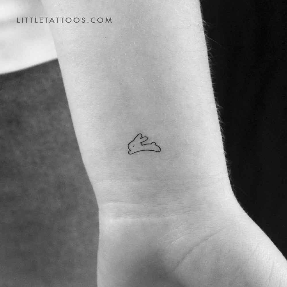 Tiny Rabbit Temporary Tattoo - Set of 3