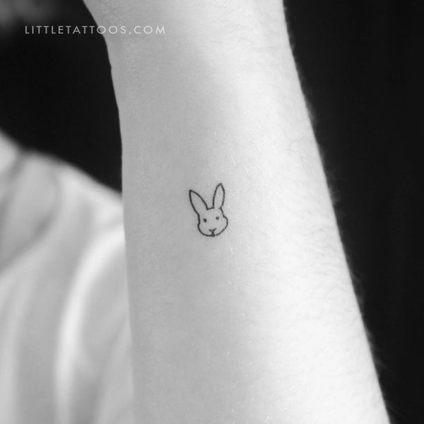 Rabbit Face Temporary Tattoo - Set of 3