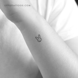 Rabbit Face Temporary Tattoo - Set of 3