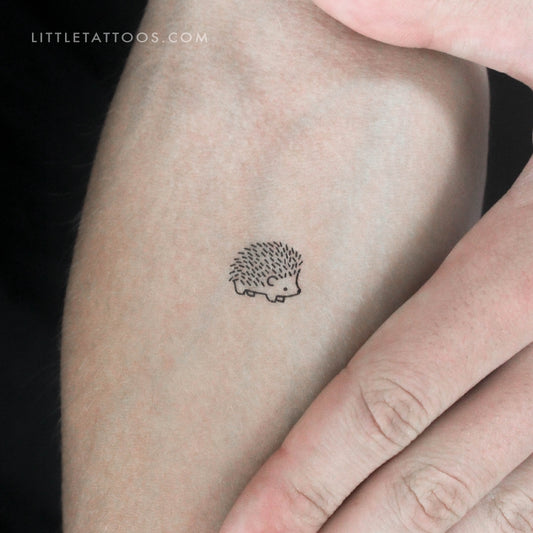 Tatuaje temporal de erizo pequeño (juego de 3)