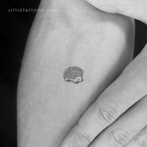 Small Hedgehog Temporary Tattoo - Set of 3