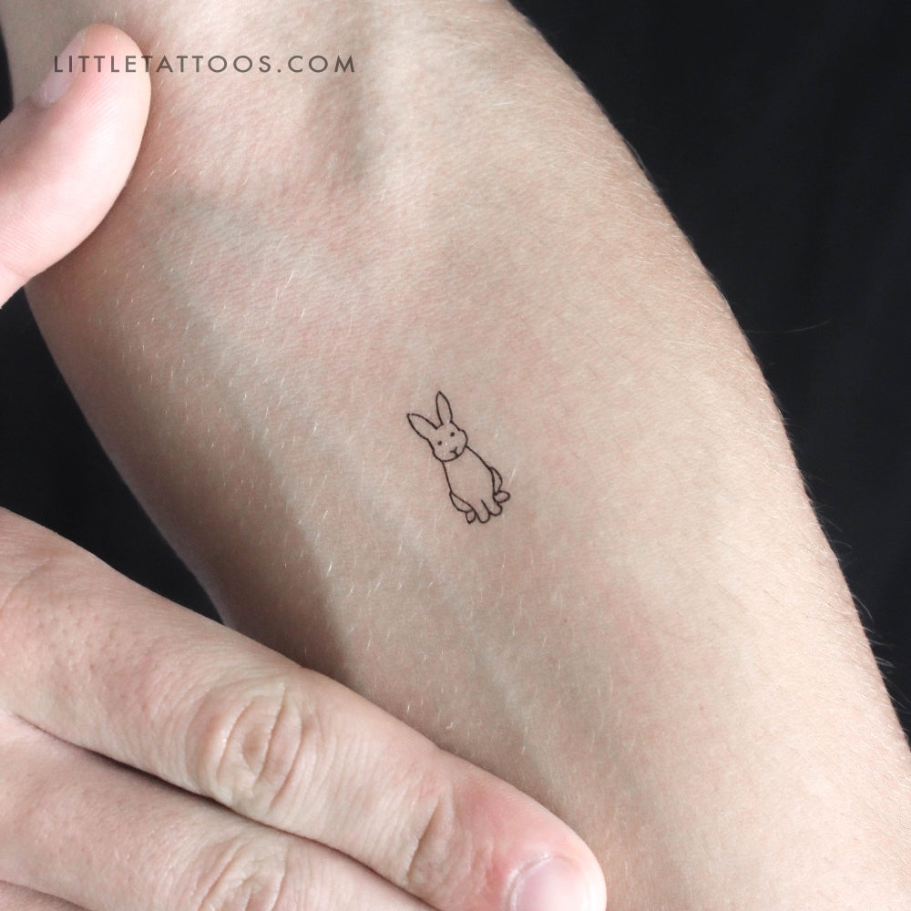 Sitted Rabbit Temporary Tattoo - Set of 3 – Little Tattoos