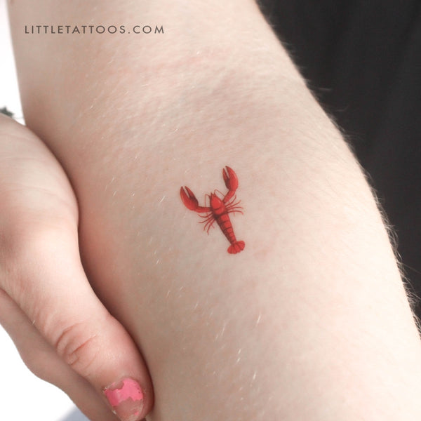 Red Lobster Temporary Tattoo - Set of 3