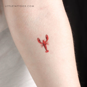 Red Lobster Temporary Tattoo - Set of 3