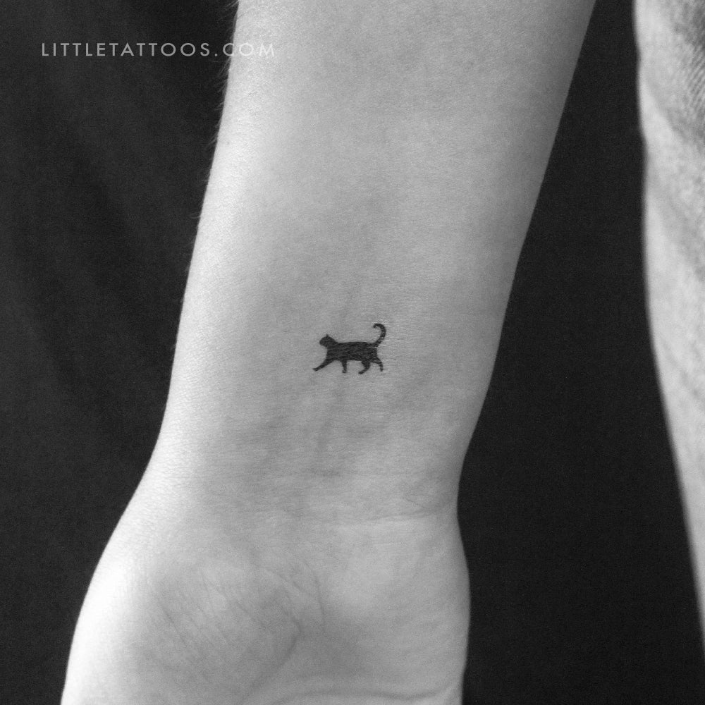 Stunning Cat Silhouette Tattoo Idea