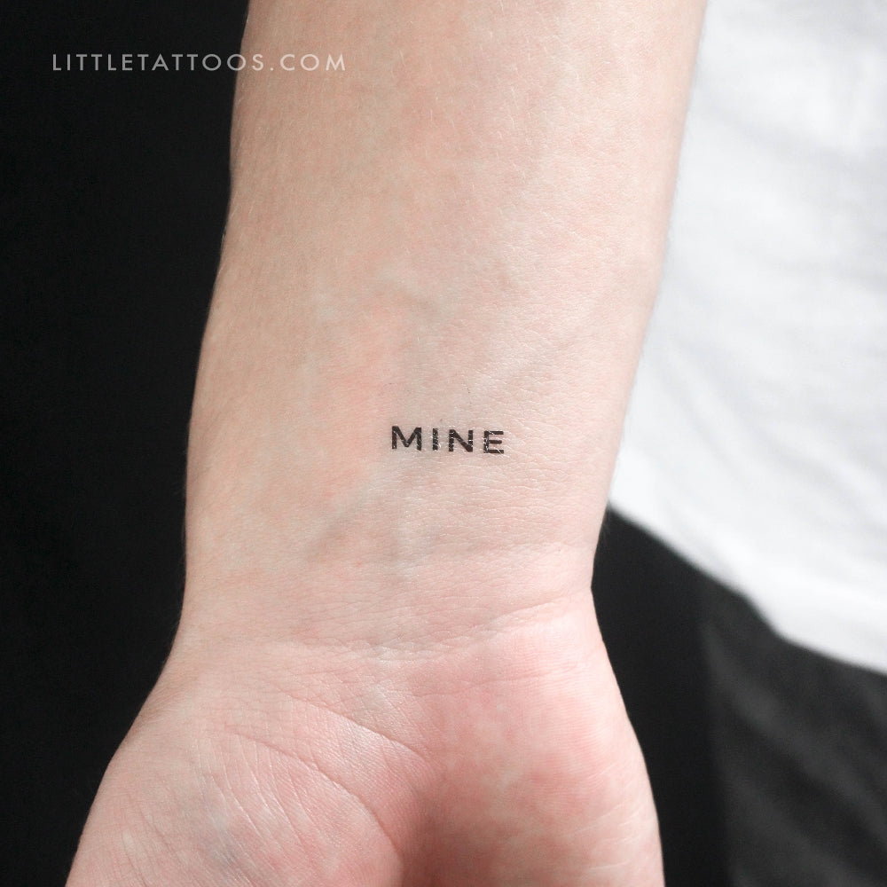 Tatuaje temporal de mina en mayúsculas - Juego de 3