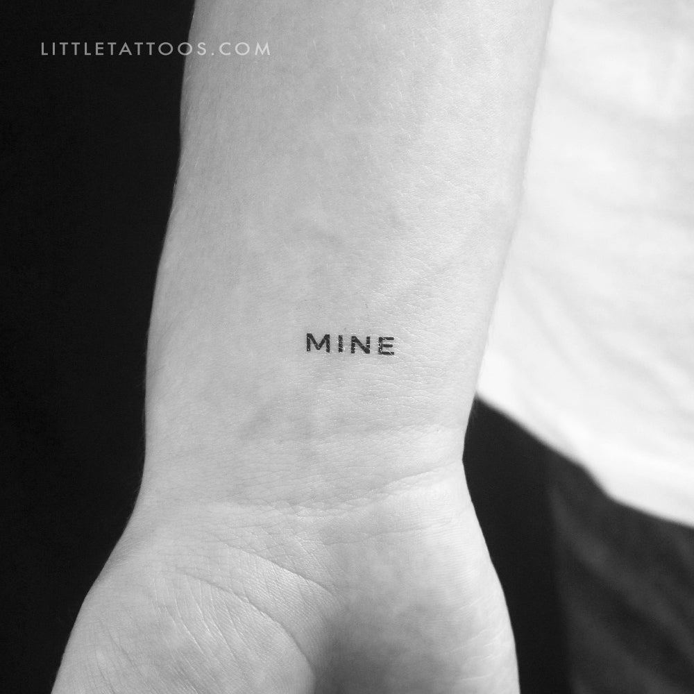 Tatuaje temporal de mina en mayúsculas - Juego de 3