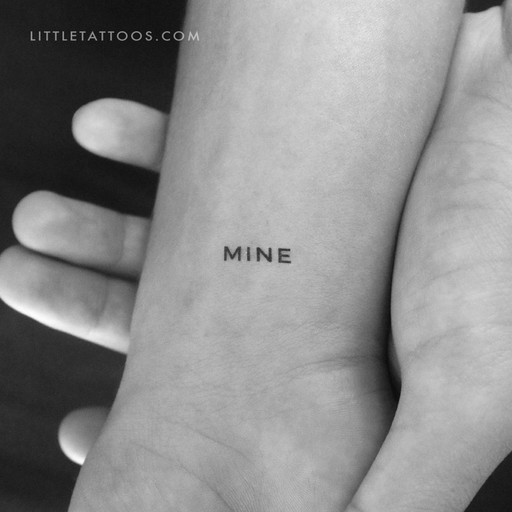 Tatuaje temporal de mina en mayúsculas - Juego de 3