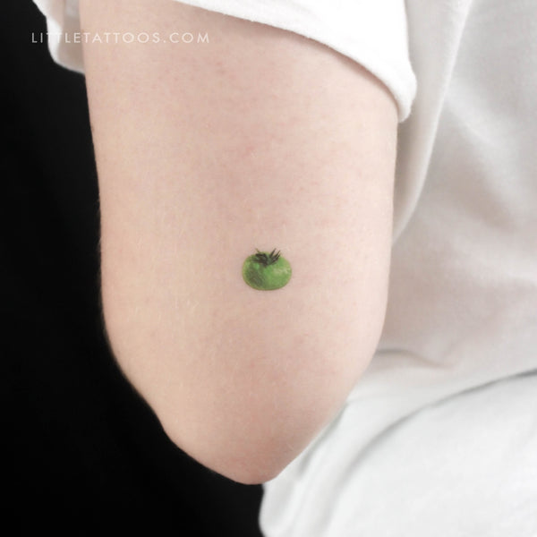 Green Tomato Temporary Tattoo - Set of 3