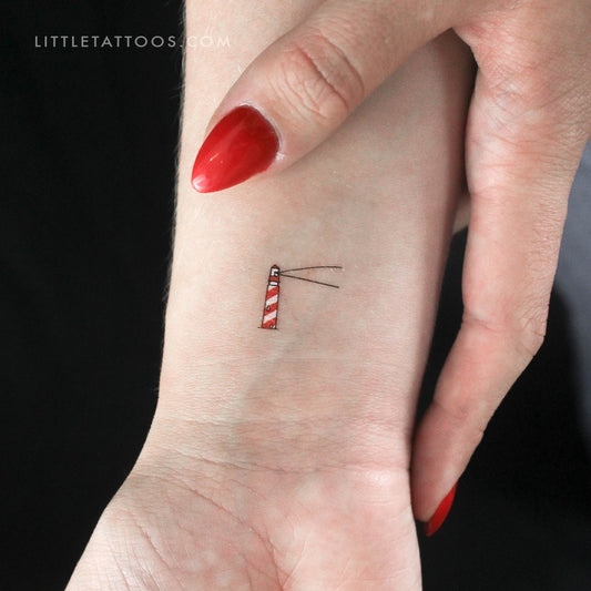 Tatuaje temporal de faro de color - Juego de 3