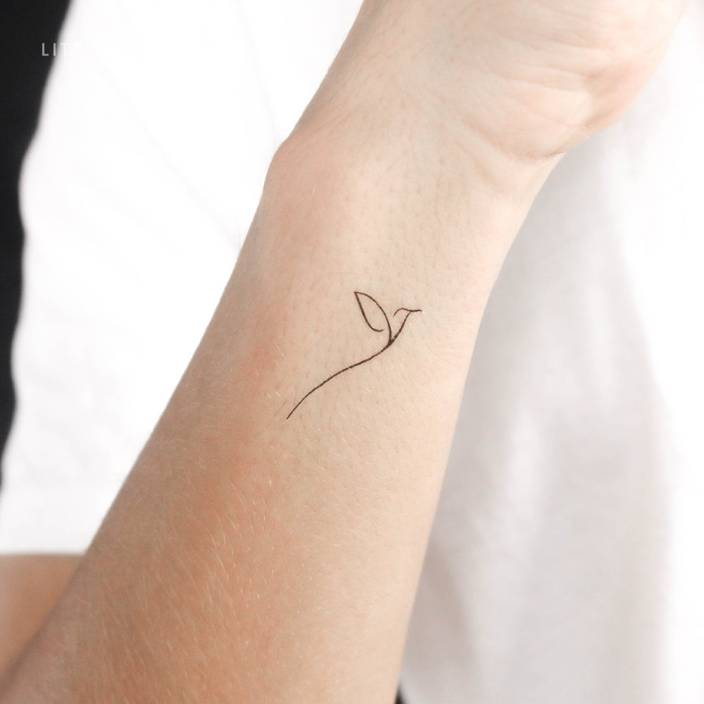 Tatuaje temporal de sílfide minimalista - Juego de 3