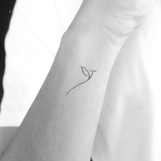 Tatuaje temporal de sílfide minimalista - Juego de 3
