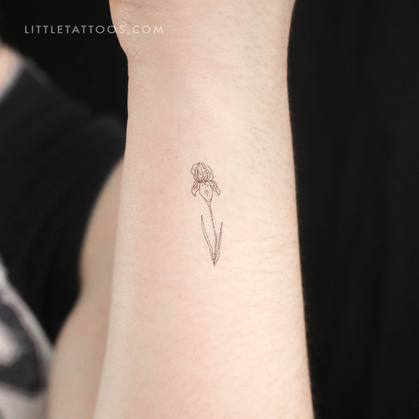 Small Iris Temporary Tattoo - Set of 3