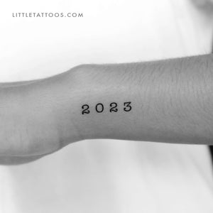 2023 Birth Year Temporary Tattoo - Set of 3