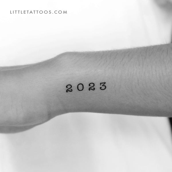 2023 Birth Year Temporary Tattoo - Set of 3