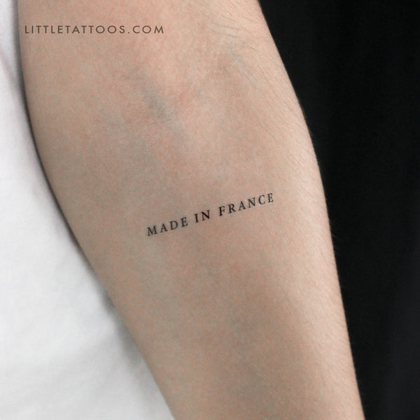 Made In France Temporary Tattoo - Set of 3