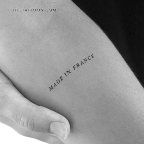 Made In France Temporary Tattoo - Set of 3